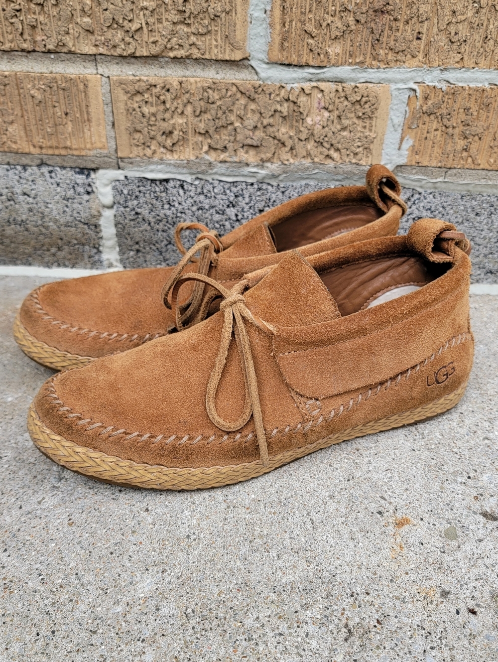 UGG Woodlyn Chestnut Suede Moccasin Ankle Boot Slippers 9